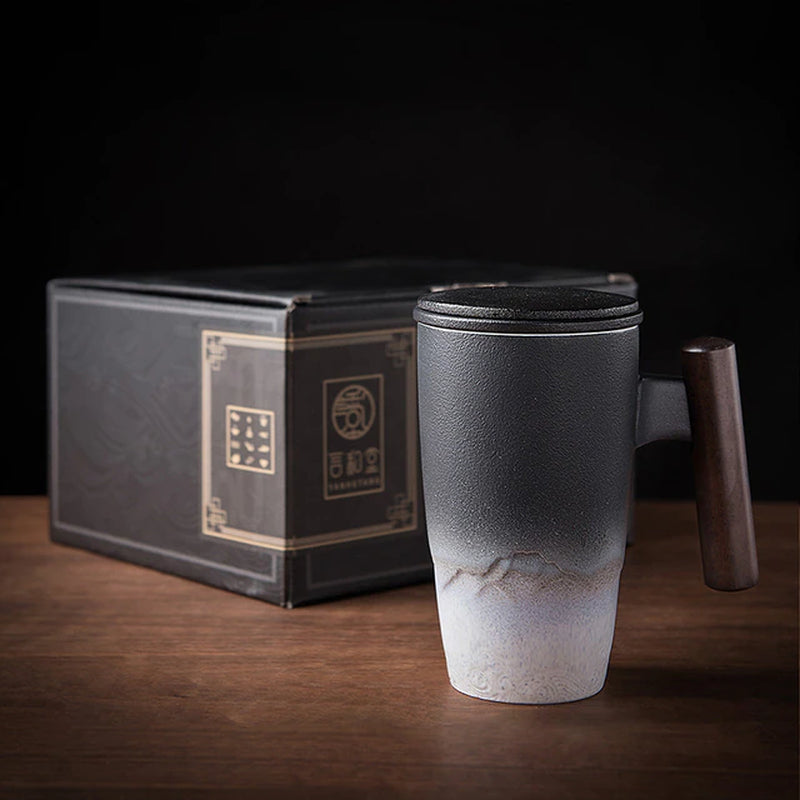 Creative Retro Mug Ceramic Large Tea Cup Coffee Handmade Pottery Mug C –  dare2bare