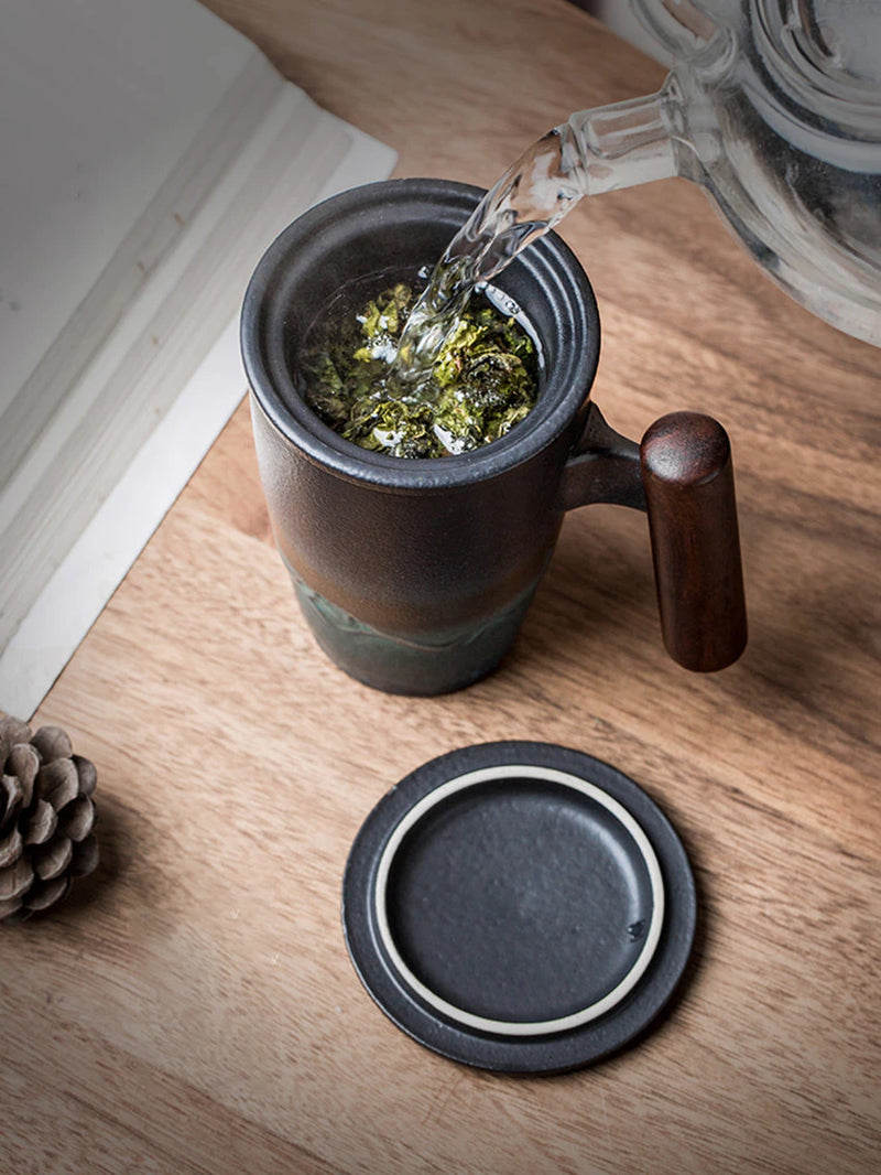 Creative Retro Mug Ceramic Large Tea Cup Coffee Handmade Pottery Mug C –  dare2bare